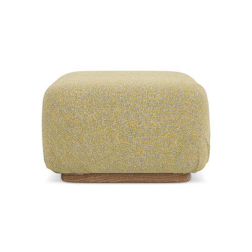 Pouf Ailani En Tissu Texturé Moutarde