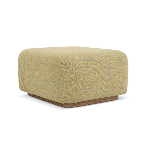 Pouf Ailani En Tissu Texturé Moutarde