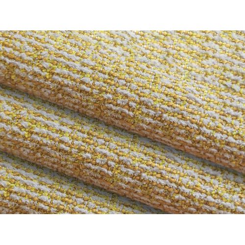 Pouf Ailani En Tissu Texturé Moutarde