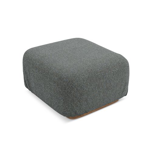 Pouf Ailani En Tissu Texturé Acier