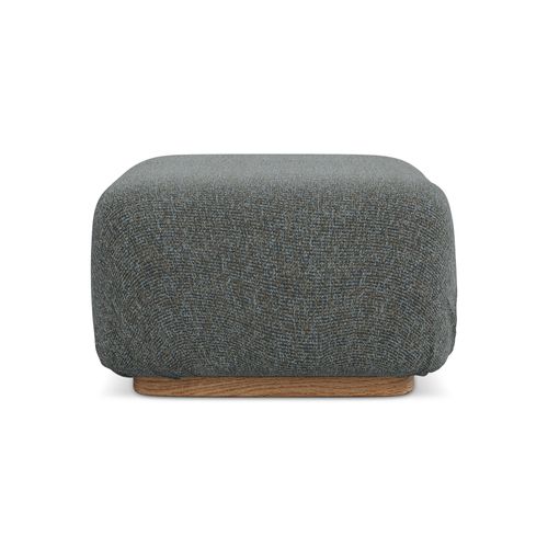 Pouf Ailani En Tissu Texturé Acier