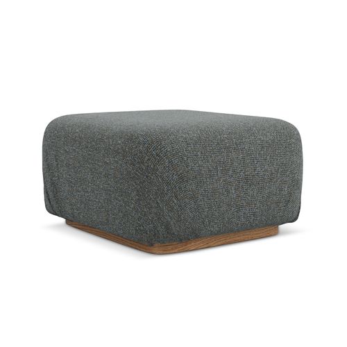 Pouf Ailani En Tissu Texturé Acier