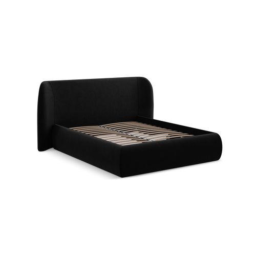 Lit Coffre Hauke 140x200 Cm En Velours Noir