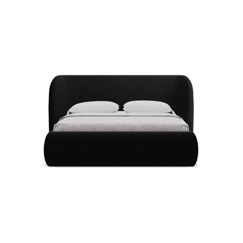 Lit Coffre Hauke 140x200 Cm En Velours Noir