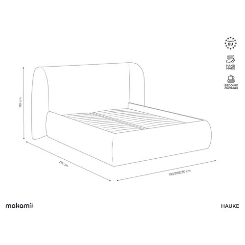 Lit Coffre Hauke 140x200 Cm En Velours Noir