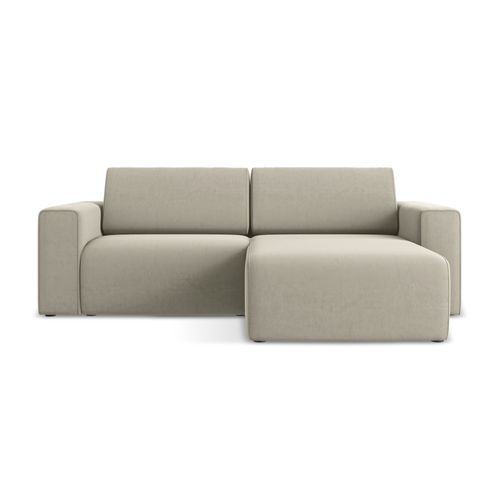 Canapé Modulable D’angle S Droit Kalea En Samt Perle
