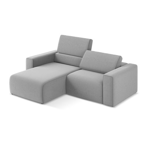 Canapé Modulable D’angle S Gauche Kalea En Samt Gris