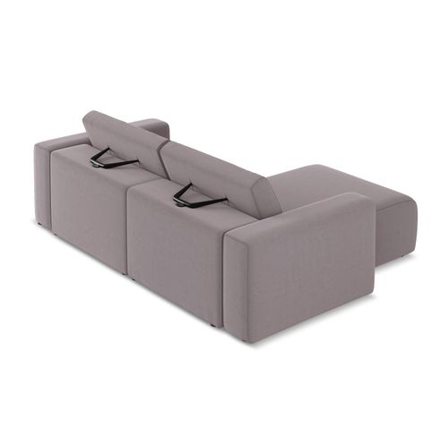 Canapé Modulable D’angle S Gauche Kalea En Samt Lavande