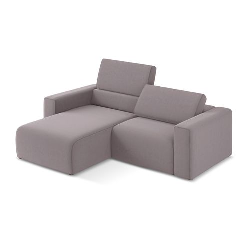 Canapé Modulable D’angle S Gauche Kalea En Samt Lavande