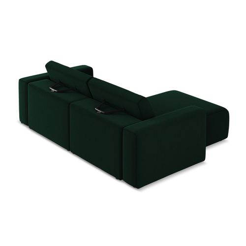 Canapé Modulable D’angle S Gauche Kalea En Samt Bouteille Verte