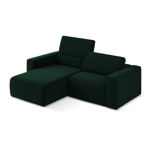 Canapé Modulable D’angle S Gauche Kalea En Samt Bouteille Verte