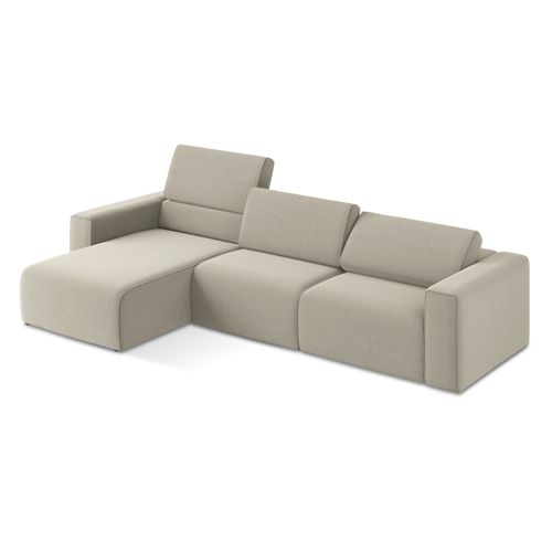 Canapé Modulable D’angle M Gauche Kalea En Samt Perle