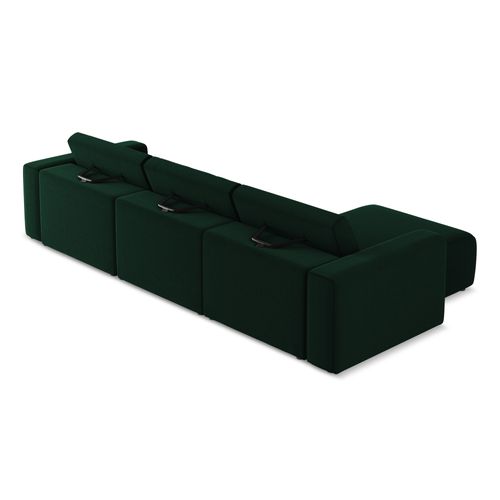 Canapé Modulable D’angle M Gauche Kalea En Samt Bouteille Verte