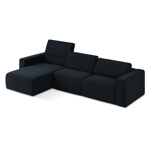 Canapé Modulable D’angle M Gauche Kalea En Samt Bleu Royal