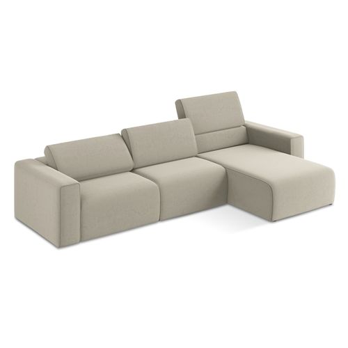 Canapé Modulable D’angle M Droit Kalea En Samt Perle