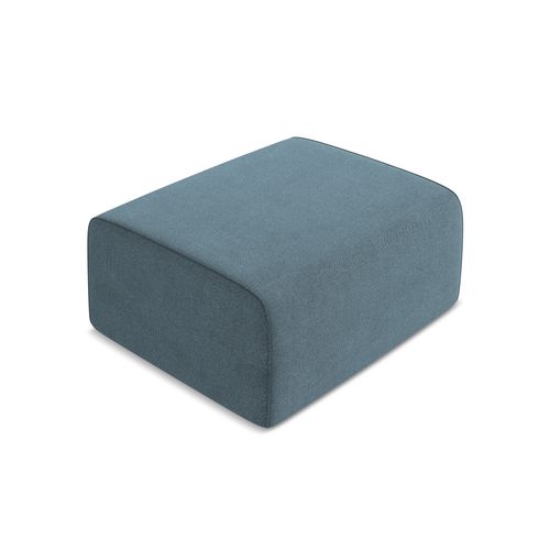 Pouf Kalea En Tissu Texturé Bleu Clair