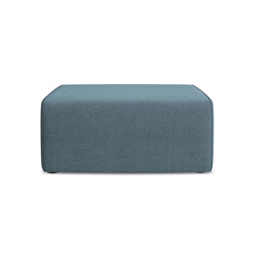 Pouf Kalea En Tissu Texturé Bleu Clair