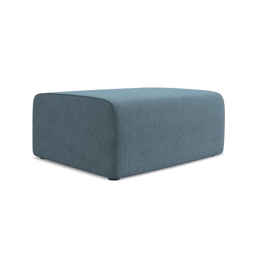 Pouf Kalea En Tissu Texturé Bleu Clair