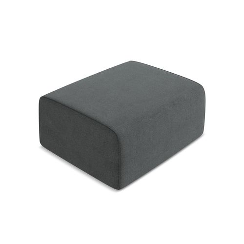 Pouf Kalea En Tissu Texturé Gris
