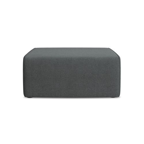 Pouf Kalea En Tissu Texturé Gris