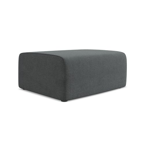 Pouf Kalea En Tissu Texturé Gris