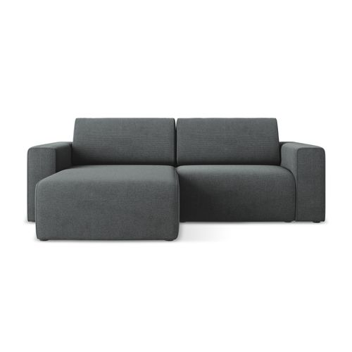 Canapé Modulable D’angle S Gauche Kalea En Tissu Texturé Gris