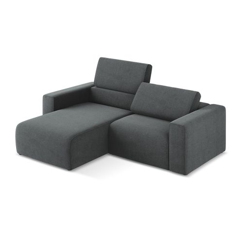 Canapé Modulable D’angle S Gauche Kalea En Tissu Texturé Gris