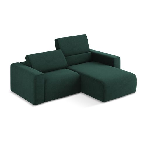 Canapé Modulable D’angle S Droit Kalea En Tissu Texturé Bouteille Verte