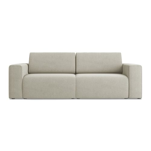 Canapé Modulable 3 Places Kalea En Tissu Texturé Beige Clair