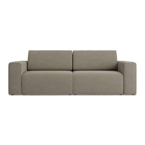 Canapé Modulable 3 Places Kalea En Tissu Texturé Beige Foncé