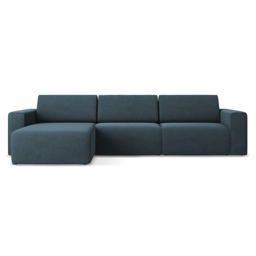 Canapé Modulable D’angle M Gauche Kalea En Tissu Texturé Jeans