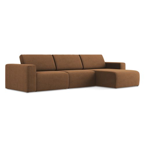 Canapé Modulable D’angle M Droit Kalea En Tissu Texturé Terre Cuite