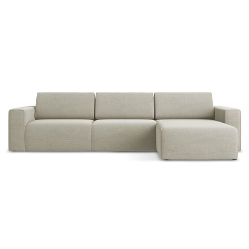 Canapé Modulable D’angle M Droit Kalea En Tissu Texturé Beige Clair