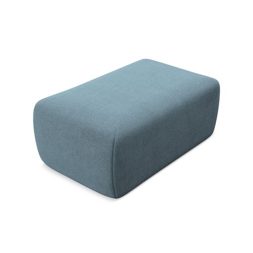Pouf Kapua En Tissu Texturé Bleu Clair