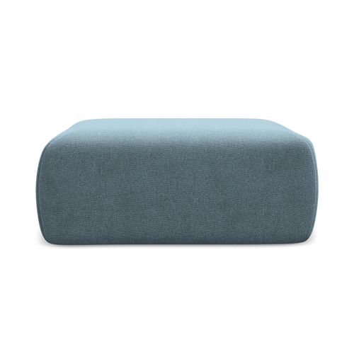 Pouf Kapua En Tissu Texturé Bleu Clair