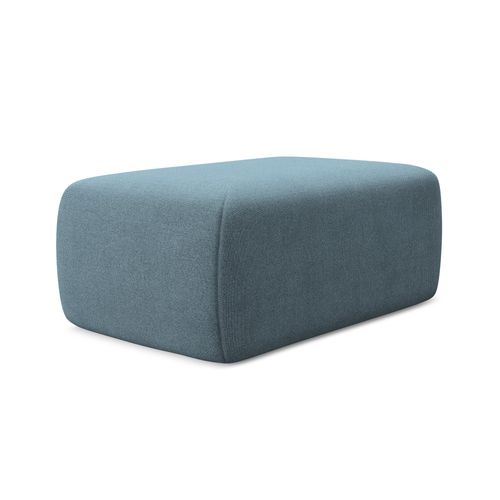 Pouf Kapua En Tissu Texturé Bleu Clair