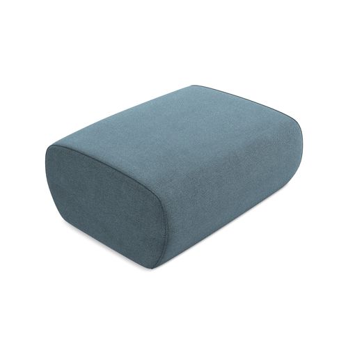 Pouf Nanea En Tissu Texturé Bleu Clair