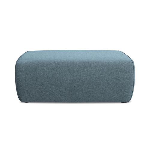Pouf Nanea En Tissu Texturé Bleu Clair