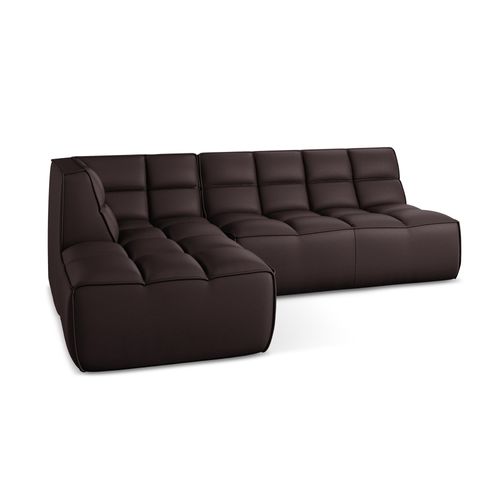 Canapé D'angle Modulaire M Reversible Kalai En Cuir Artificiel Prune