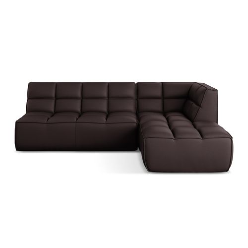 Canapé D'angle Modulaire M Reversible Kalai En Cuir Artificiel Prune