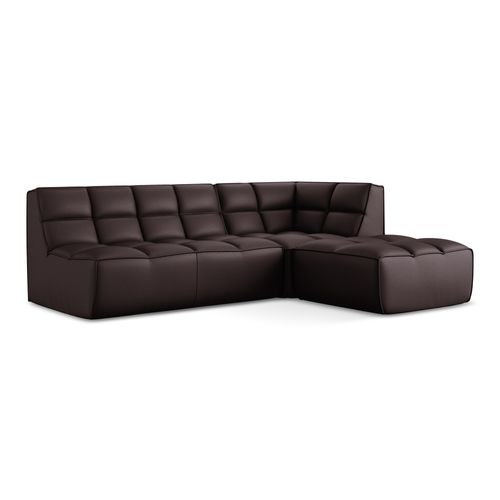 Canapé D'angle Modulaire M Reversible Kalai En Cuir Artificiel Prune