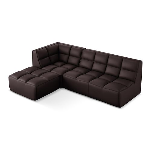 Canapé D'angle Modulaire M Reversible Kalai En Cuir Artificiel Prune