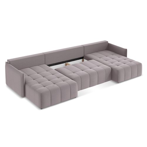 Canapé Panoramique 5 Places Moku En Velours Lavande