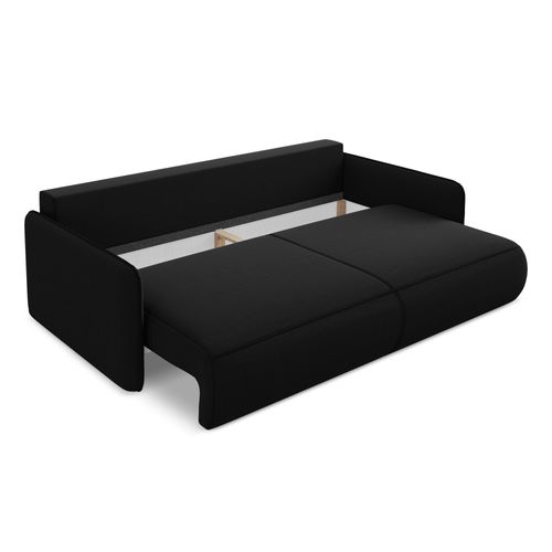 Canapé 3 Places Convertible Nanea En Velours Noir