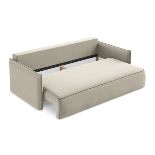 Canapé 3 Places Convertible Hula En Velours Perle