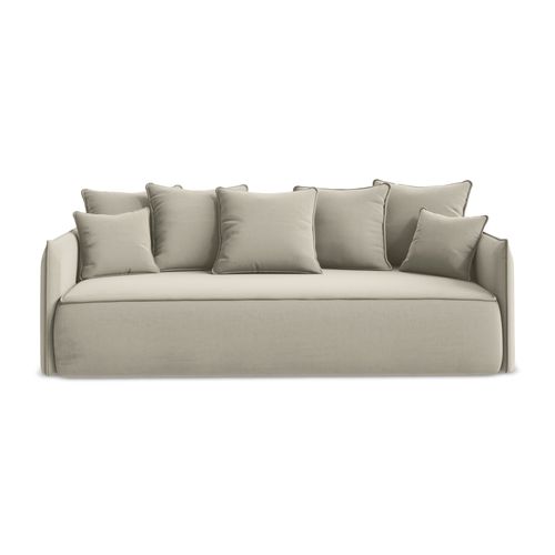 Canapé 3 Places Convertible Hula En Velours Perle