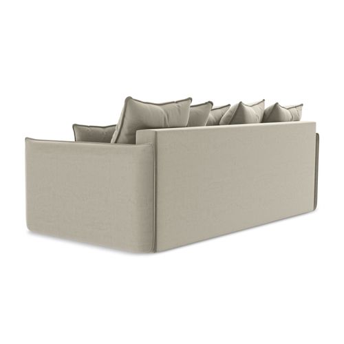 Canapé 3 Places Convertible Hula En Velours Perle