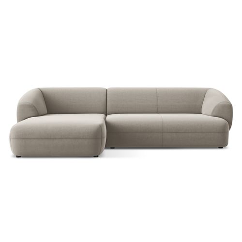Canapé D'angle 3 Places Modulaire Gauche Moana En Velours Taupe