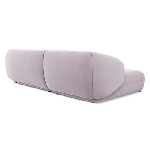 Canapé D'angle 3 Places Modulaire Gauche Moana En Velours Lavande