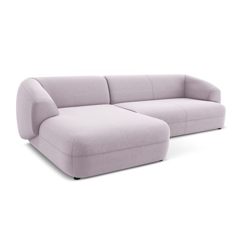 Canapé D'angle 3 Places Modulaire Gauche Moana En Velours Lavande
